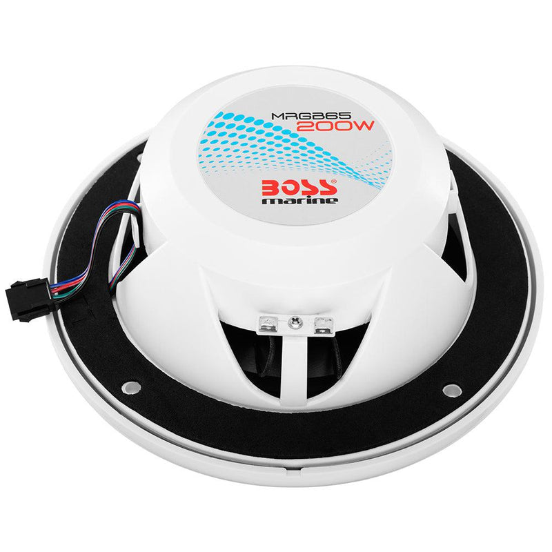 Boss Audio 6.5" MRGB65 Speakers w/RGB Lighting - White - 200W [MRGB65] - Essenbay Marine