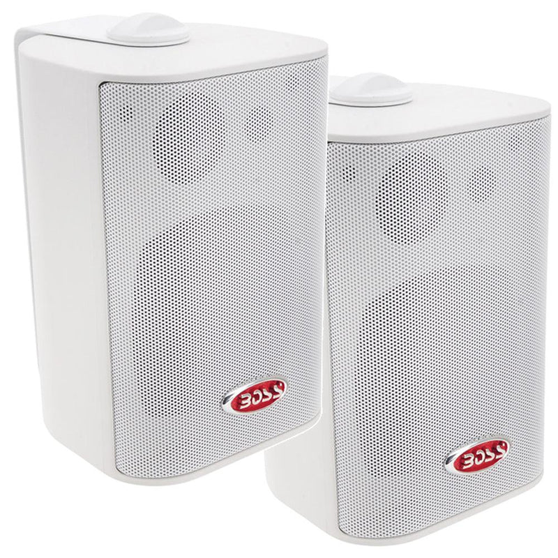 Boss Audio 4" MR4.3W Box Speakers - White - 200W [MR4.3W] - Essenbay Marine