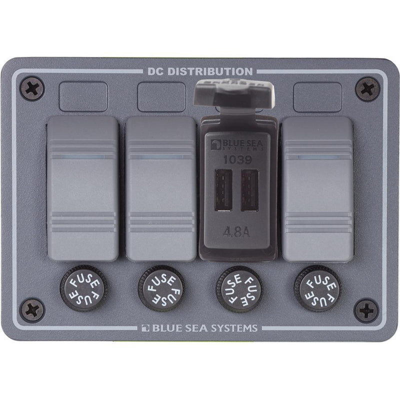 Blue Sea Dual USB Charger - 24V Contura Mount [1039] - Essenbay Marine