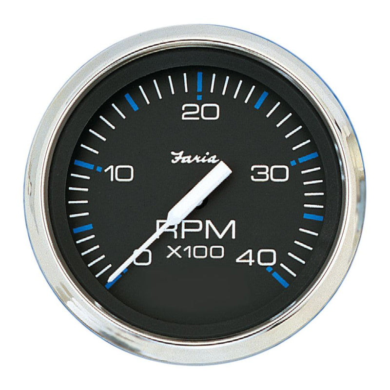 Faria Chesapeake Black 4" Tachometer - 4000 RPM (Diesel) [33742] - Essenbay Marine