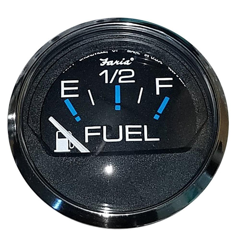 Faria Chesapeake Black 2" Fuel Level Gauge (E-1/2-F) [13701] - Essenbay Marine