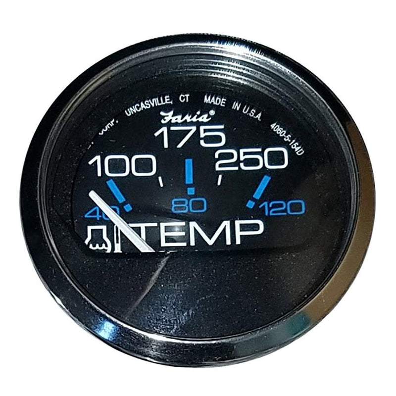 Faria Chesapeake Black 2" Water Temperature Gauge (100-250F) [13704] - Essenbay Marine