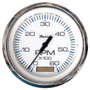 Faria Chesapeake White SS 4" Tachometer w/Hourmeter - 6000 RPM (Gas)(Inboard) [33832] - Essenbay Marine