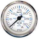 Faria Chesapeake White SS 2" Water Pressure Gauge (30 PSI) [13812] - Essenbay Marine