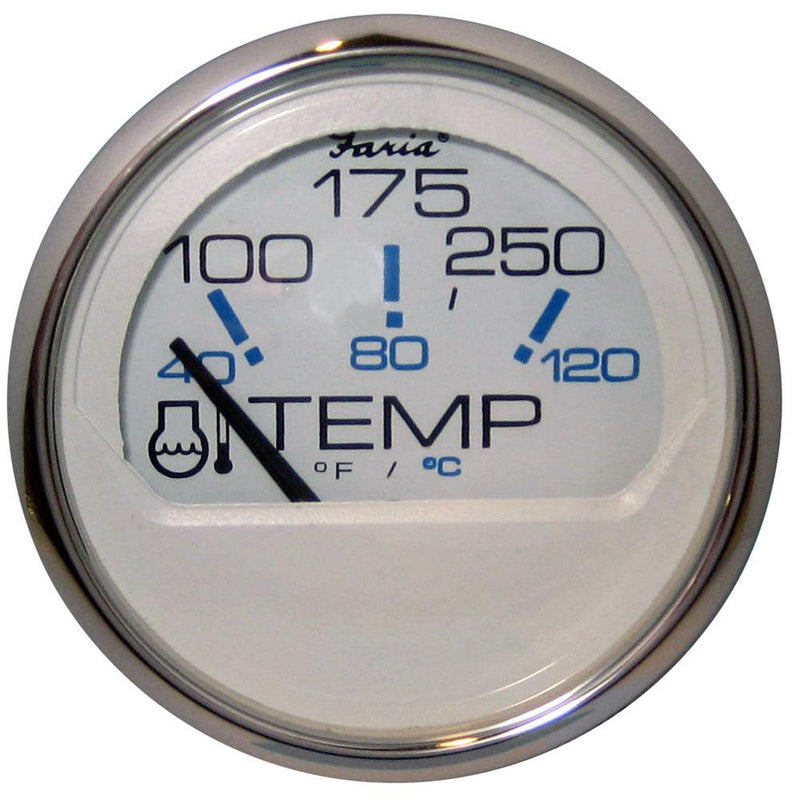 Faria Chesapeake White SS 2" Water Temperature Gauge (100-250 DegreeF) [13804] - Essenbay Marine