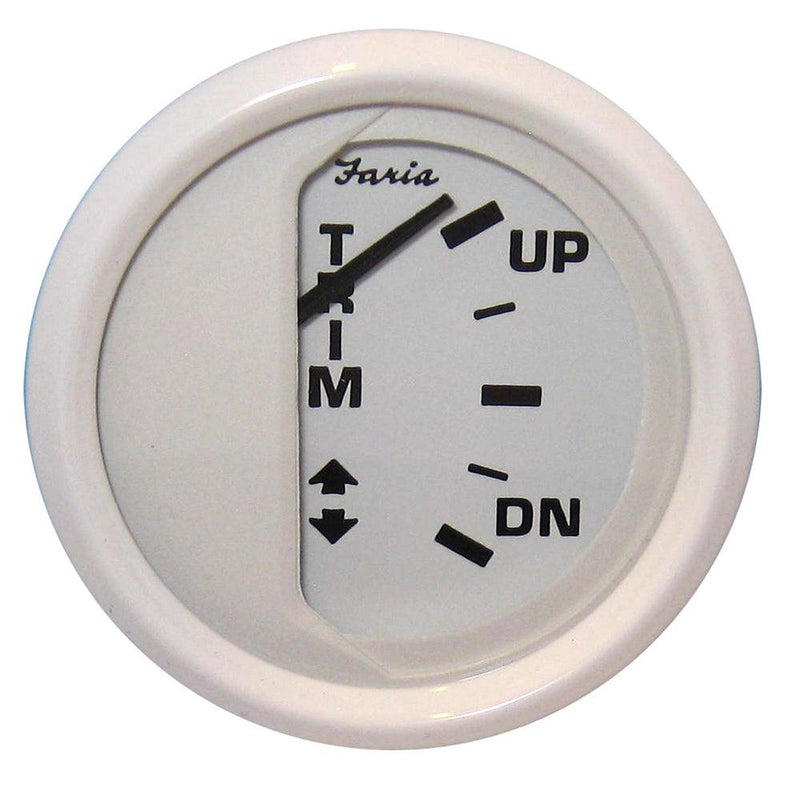 Faria Dress White 2" Trim Gauge (J/E/Suzuki Outboard) [13123] - Essenbay Marine