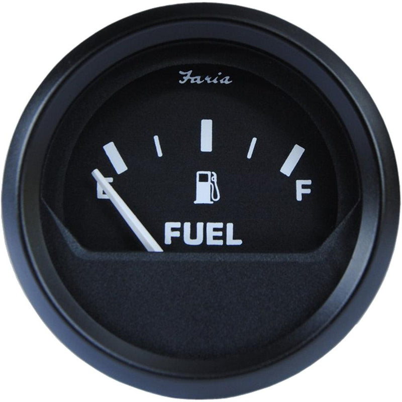 Faria Euro Black 2" Fuel Level Gauge [12801] - Essenbay Marine