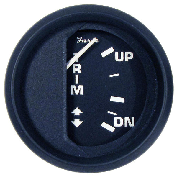 Faria Euro Black 2" Trim Gauge f/ Johnson/Evinrude/Suzuki Outboard [12827] - Essenbay Marine