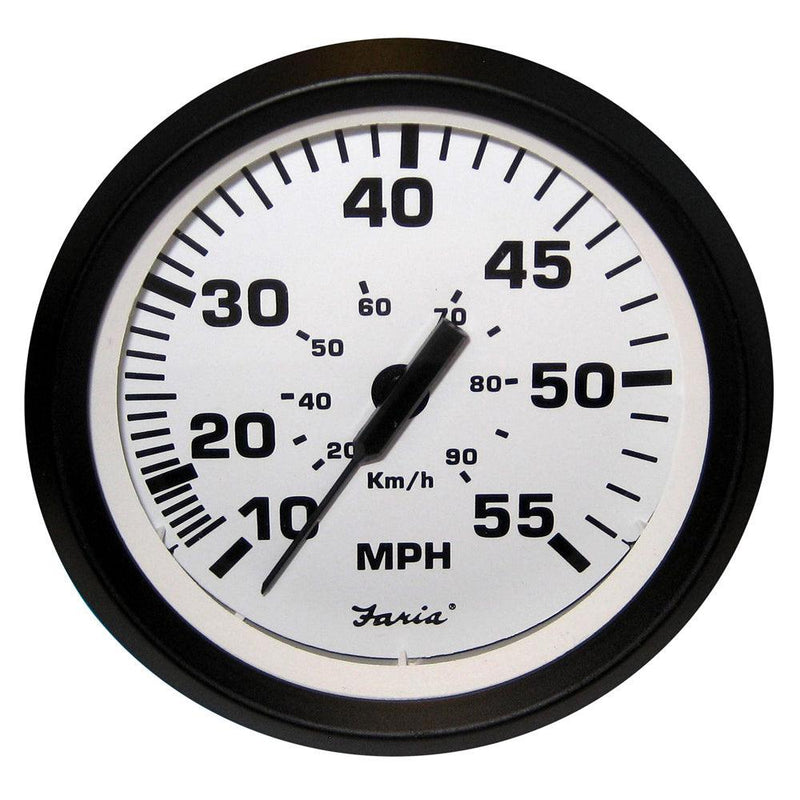 Faria Euro White 4" Speedometer - 55MPH (Pitot) [32909] - Essenbay Marine