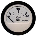 Faria Euro White 2" Oil Pressure Gauge (80 PSI) [12902] - Essenbay Marine