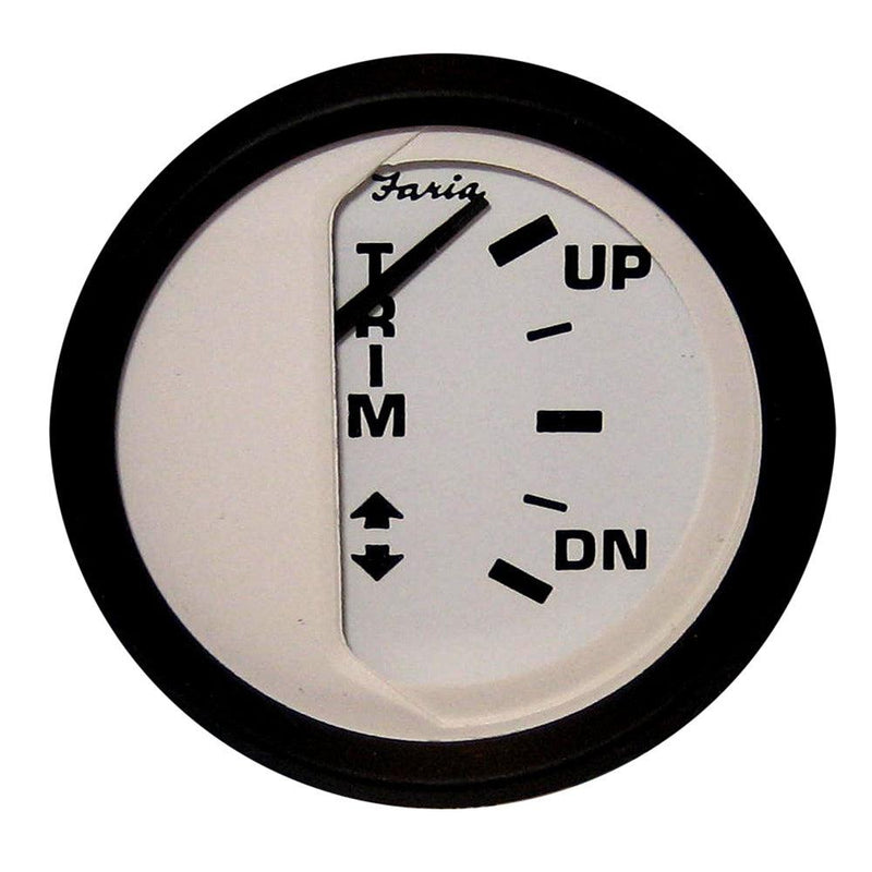 Faria Euro White 2" Trim Gauge f/ Johnson/Evinrude/Suzuki (Outboard) [12915] - Essenbay Marine