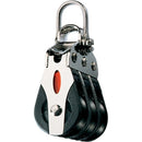 Ronstan Series 20 ball Bearing Block - Triple - 2-Axis Shackle head [RF20302] - Essenbay Marine