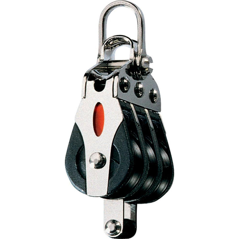 Ronstan Series 20 Ball Bearing Block - Triple - Becket - 2-Axis Shackle Head [RF20312] - Essenbay Marine