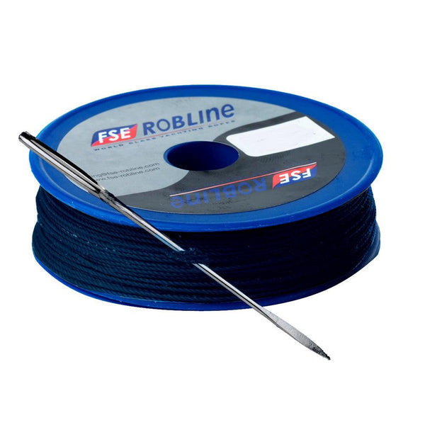 Robline Waxed Tackle Yarn Whipping Twine Kit w/Needle - Dark Navy Blue - 0.8mm x 40M [TY-KITBLU] - Essenbay Marine