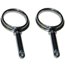 Perko Round Type Rowlock Horns - Plain Zinc [1267DP0ZNC] - Essenbay Marine