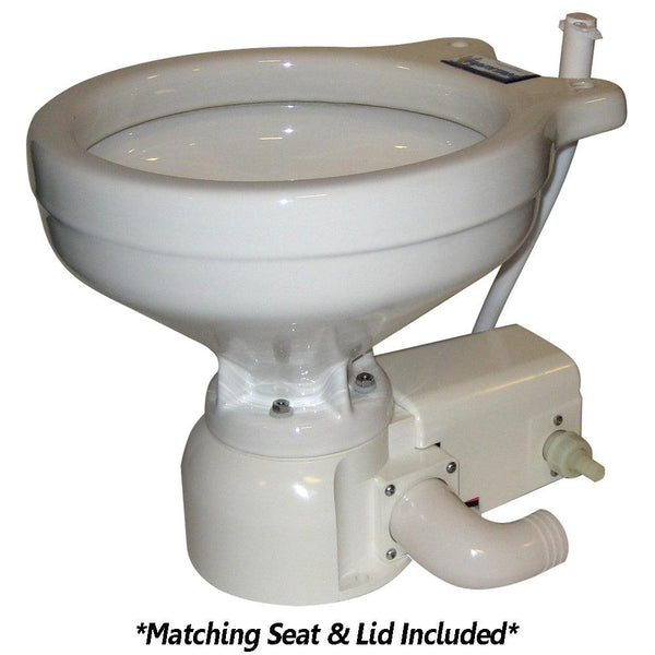 Raritan Sea Era Toilet - Household Style - Freshwater Solenoid - Straight  90 Discharge - Smart Toilet Control - 12v [162HF012] - Essenbay Marine