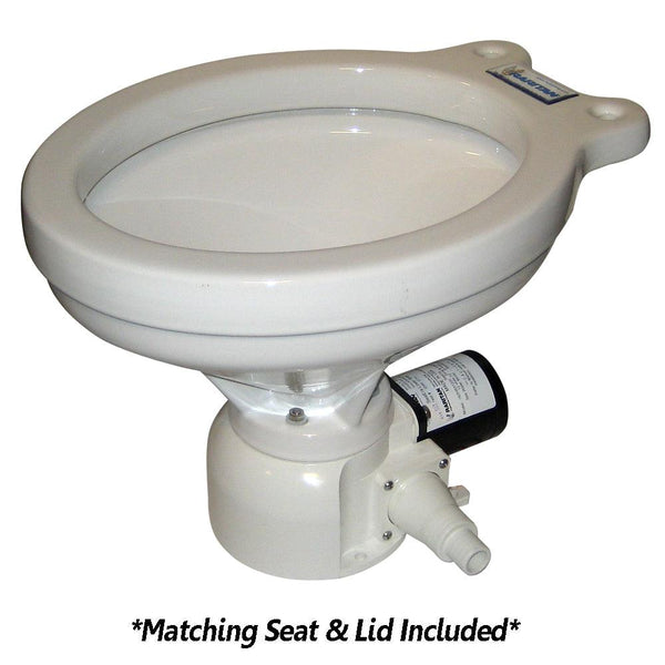 Raritan Sea Era Toilet - Household Style - Remote Intake Pump - Straight  90 Discharge - Smart Toilet Control - 12v [162HR012] - Essenbay Marine