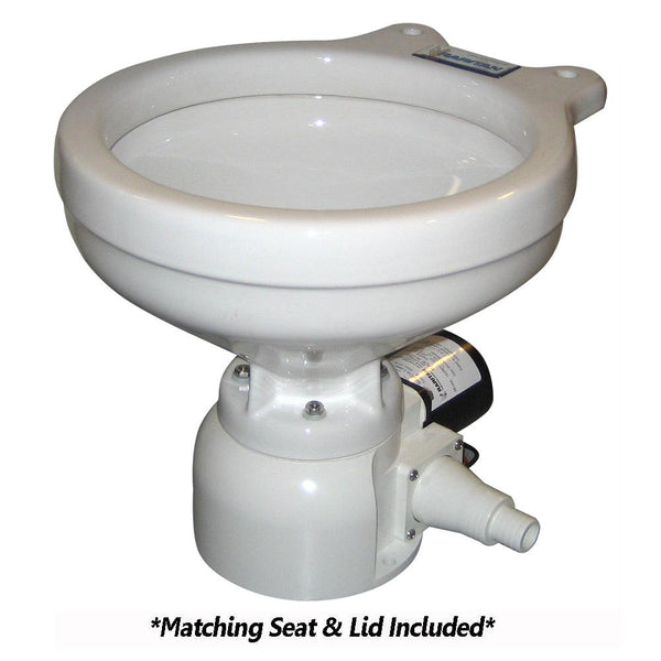 Raritan Sea Era Toilet - Marine Size - Remote Intake Pump - Straight  90 Discharge - Smart Toilet Control - 12v [162MR012] - Essenbay Marine