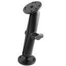 RAM Mount 1" Diameter Ball Mount w/Long Double Socket Arm & 2/2.5" Round Bases - AMPS Hole Pattern (7-5/16" Length) [RAM-B-101U-C] - Essenbay Marine