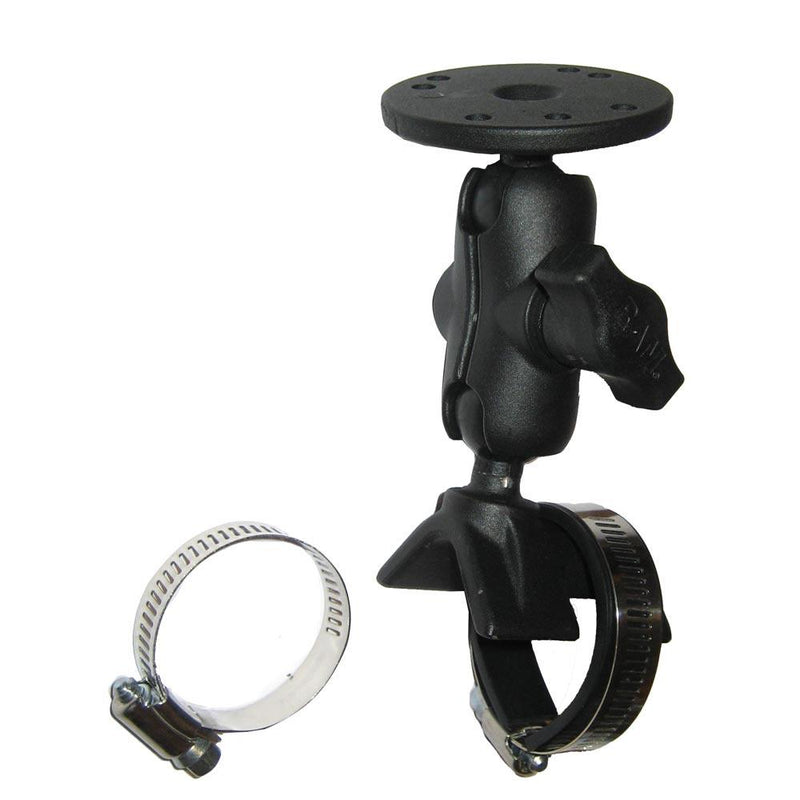 RAM Mount Strap Mount w/Short Arm & Round Base [RAM-B-108U-A] - Essenbay Marine