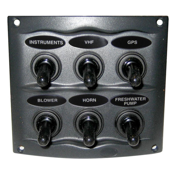 Marinco Waterproof Panel - 6 Switches - Grey [900-6WP] - Essenbay Marine