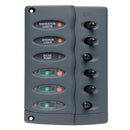 Marinco Contour Switch Panel - Waterproof 6 Way w/PTC Fusing [CSP6-PTC] - Essenbay Marine