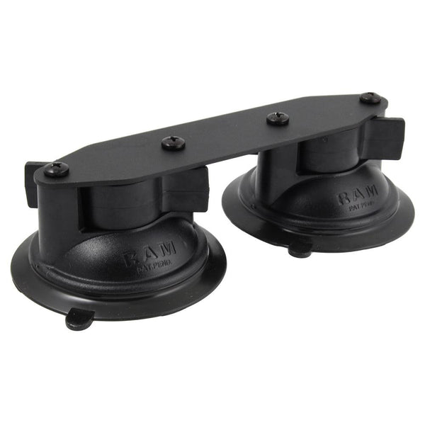 RAM Mount Straight Double Suction Cup Base [RAM-B-189B-FRO1U] - Essenbay Marine