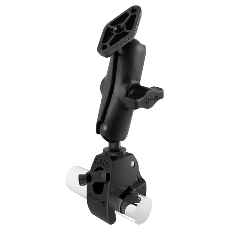 RAM Mount Medium Tough-Claw Base w/Double Socket Arm & Diamond Base Adapter [RAP-B-404-238U] - Essenbay Marine