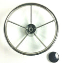 13" Destroyer Stainless Steel Boat Steering Wheel 25Deg SSSW13.00X3.75 - Essenbay Marine