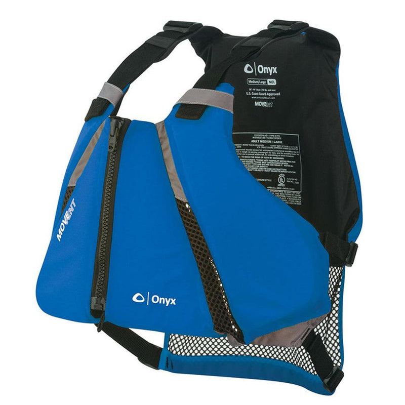 Onyx MoveVent Curve Paddle Sports Life Vest - XS/S - Blue [122000-500-020-16] - Essenbay Marine