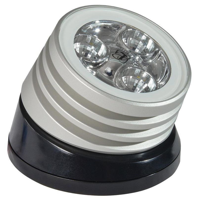 Lumitec Zephyr LED Spreader/Deck Light -Brushed, Black Base - White Non-Dimming [101326] - Essenbay Marine