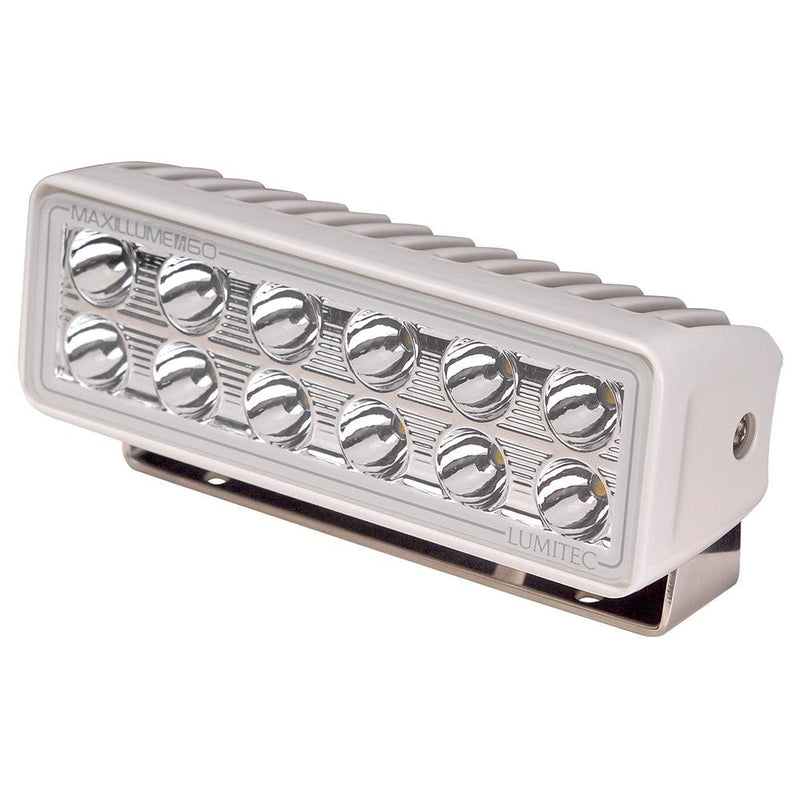 Lumitec Maxillume h60 - Trunnion Mount Flood Light - White Dimming - White Housing [101334] - Essenbay Marine