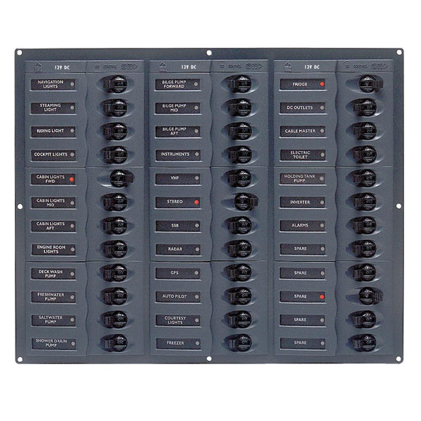 BEP Circuit Breaker Panel - 36-Way [NC36NM] - Essenbay Marine