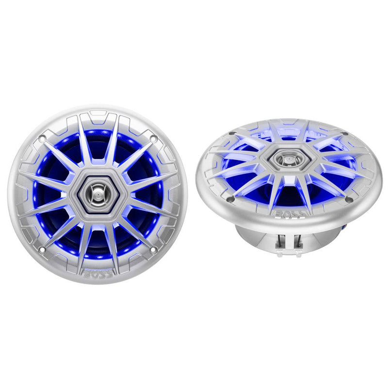 Boss Audio 6.5" MRGB65S Speakers w/RGB Lighting - Silver - 200W [MRGB65S] - Essenbay Marine