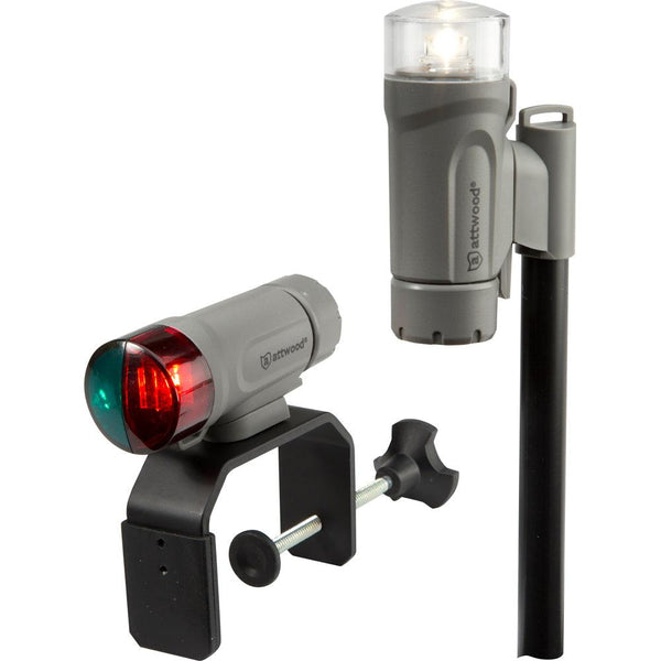 Attwood Clamp-On Portable LED Light Kit - Marine Gray [14190-7] - Essenbay Marine