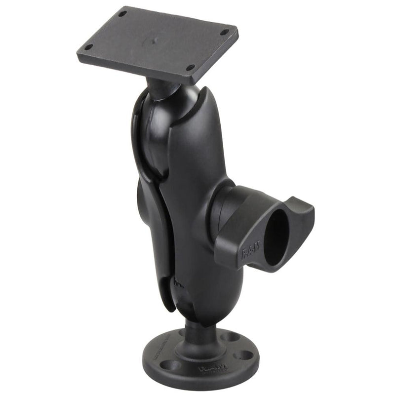 RAM Mount 2.25" Ball Mount w/3.68" Round Base & 2" x 5" Rectangular Base f/Humminbird HELIX 9, 10 & 12 [RAM-D-202-25-C-202U] - Essenbay Marine