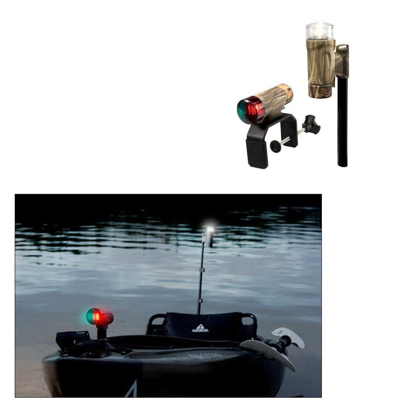 Attwood PaddleSport Portable Navigation Light Kit - C-Clamp, Screw Down or Adhesive Pad - RealTree Max-4 Camo [14195-7] - Essenbay Marine