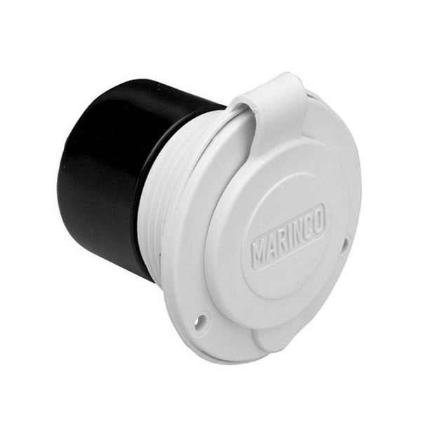 Marinco 15A 125V On-Board Charger Inlet - Front Mount - White [150BBIW] - Essenbay Marine