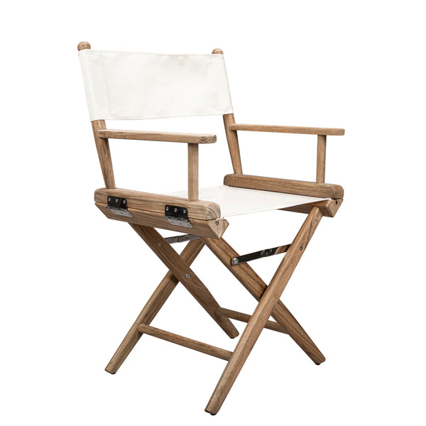 WhiteCap Teak Director's Chair with Natural Creme Seat Covers Part 60044 - Essenbay Marine