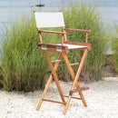 WhiteCap Teak Director's Chair with Natural Creme Seat Covers Part 60048 - Essenbay Marine