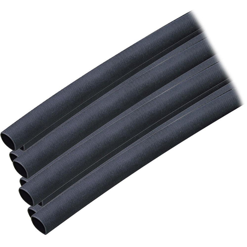 Ancor Adhesive Lined Heat Shrink Tubing (ALT) - 1/4" x 12" - 10-Pack - Black [303124] - Essenbay Marine