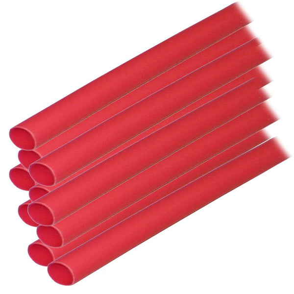 Ancor Adhesive Lined Heat Shrink Tubing (ALT) - 1/4" x 12" - 10-Pack - Red [303624] - Essenbay Marine