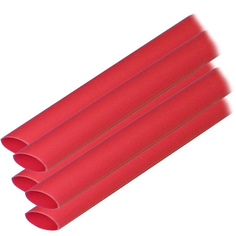 Ancor Adhesive Lined Heat Shrink Tubing (ALT) - 3/8" x 12" - 5-Pack - Red [304624] - Essenbay Marine