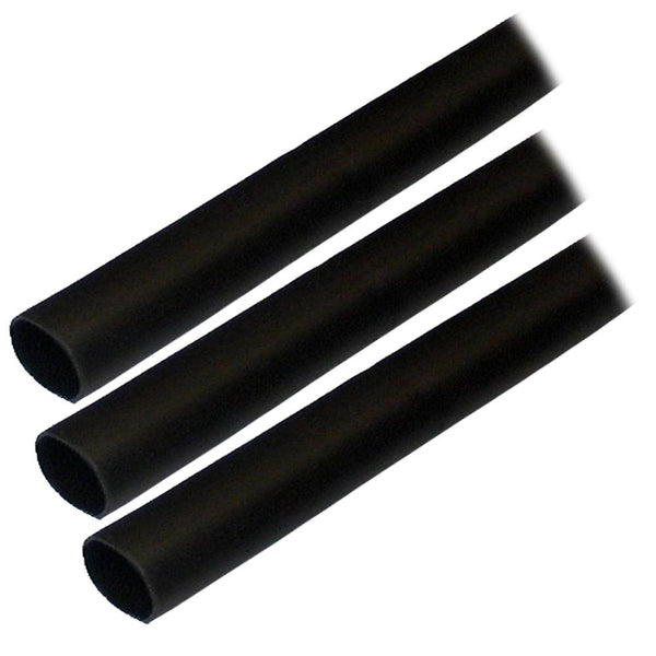 Ancor Adhesive Lined Heat Shrink Tubing (ALT) - 1/2" x 3" - 3-Pack - Black [305103] - Essenbay Marine