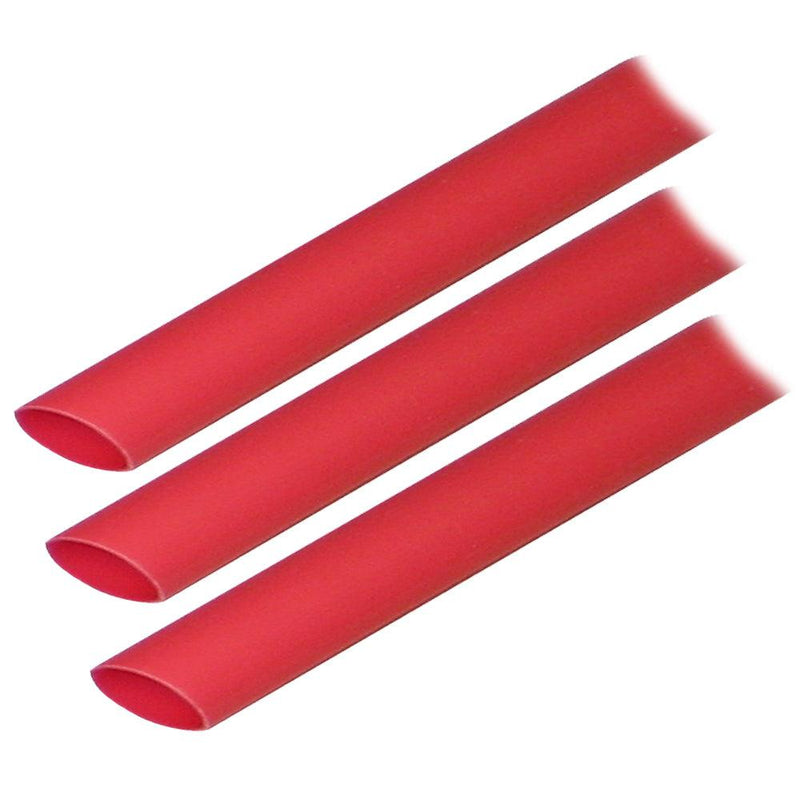 Ancor Adhesive Lined Heat Shrink Tubing (ALT) - 1/2" x 3" - 3-Pack - Red [305603] - Essenbay Marine