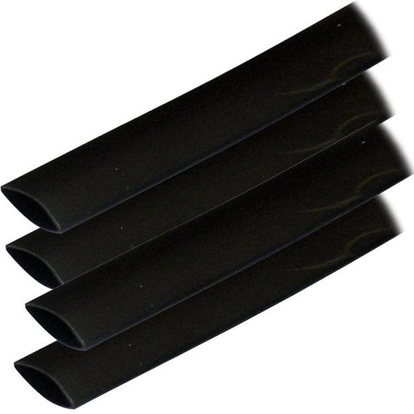 Ancor Adhesive Lined Heat Shrink Tubing (ALT) - 3/4" x 6" - 4-Pack - Black [306106] - Essenbay Marine