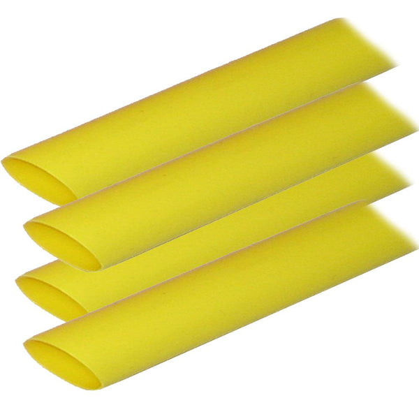 Ancor Adhesive Lined Heat Shrink Tubing (ALT) - 3/4" x 12" - 4-Pack - Yellow [306924] - Essenbay Marine