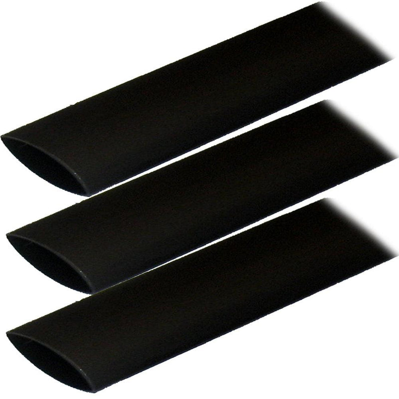 Ancor Adhesive Lined Heat Shrink Tubing (ALT) - 1" x 12" - 3-Pack - Black [307124] - Essenbay Marine