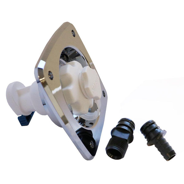 Jabsco Water Pressure Regulator - Flush Mount - Chrome - 45 psi [44412-2045] - Essenbay Marine