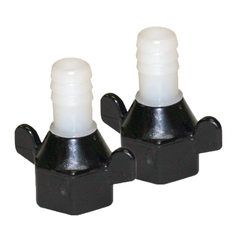 Shurflo by Pentair 1/2" Barb x 1/2" NPT-F Hex/Wingnut Straight Fitting (Pair) [94-181-04] - Essenbay Marine